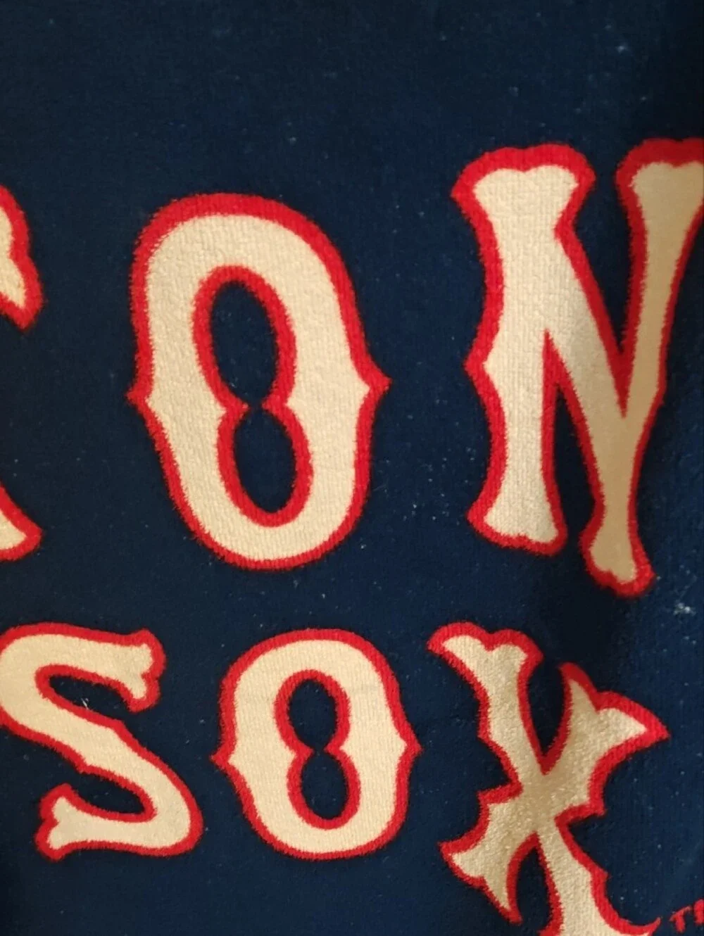 Boston Red Sox Navy & Red Team Logo Beach Towel