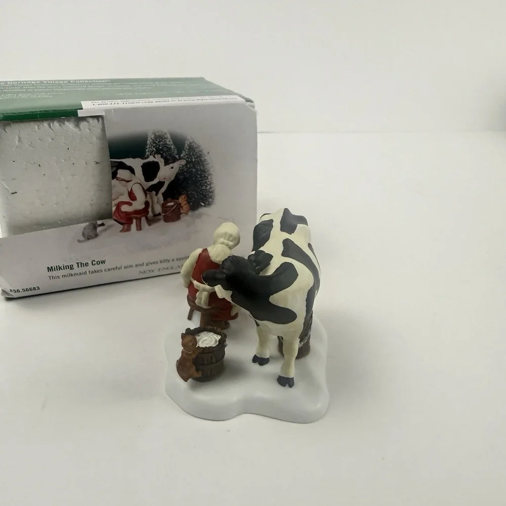 Department 56 Milking The Cow New England Village #56683 Accessory Farm Kitty