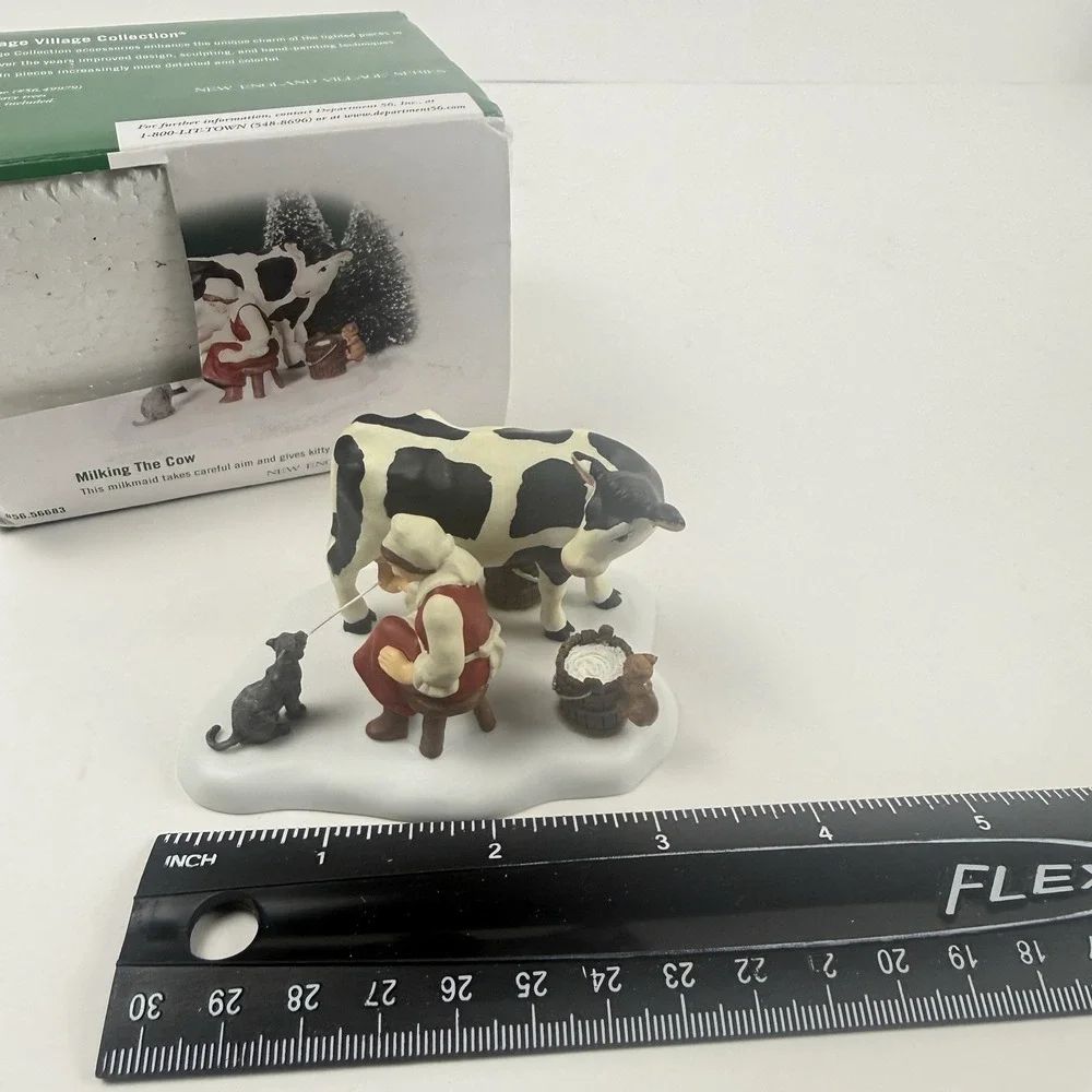 Department 56 Milking The Cow New England Village #56683 Accessory Farm Kitty