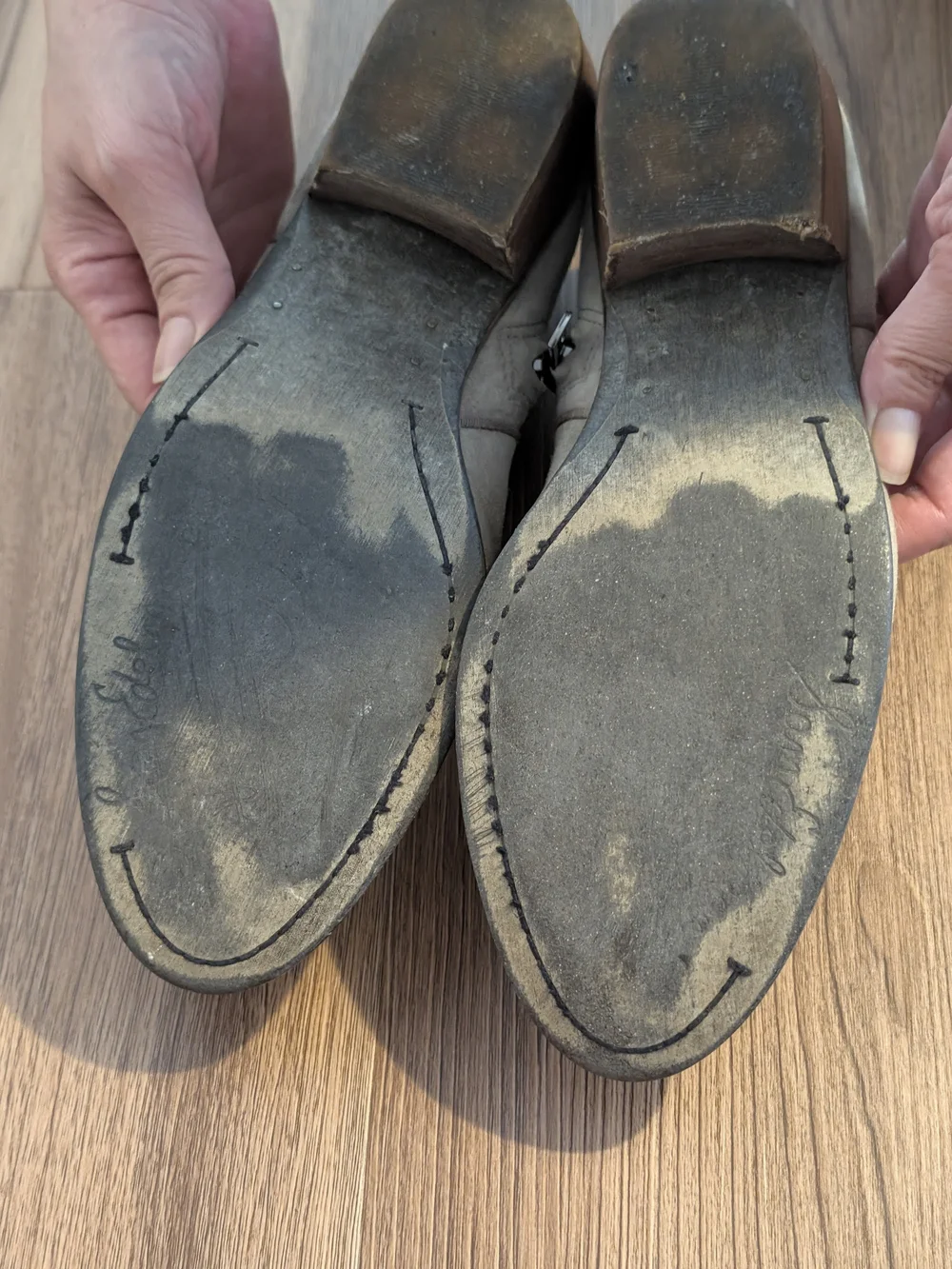 Sam Edelman Suede Ankle Booties in Taupe Gray