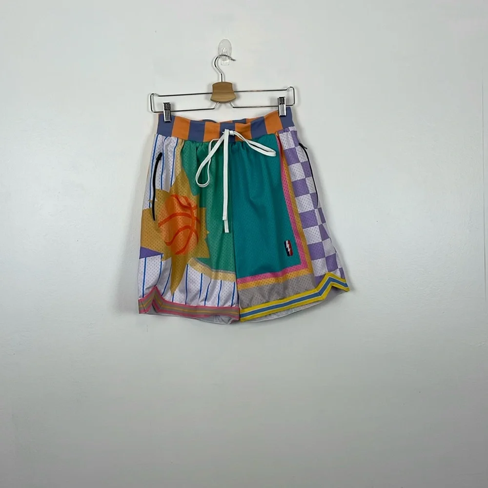 Collect And Select Mens M Shorts 2 Zip Pockets Stretch Drawstring Waist Active