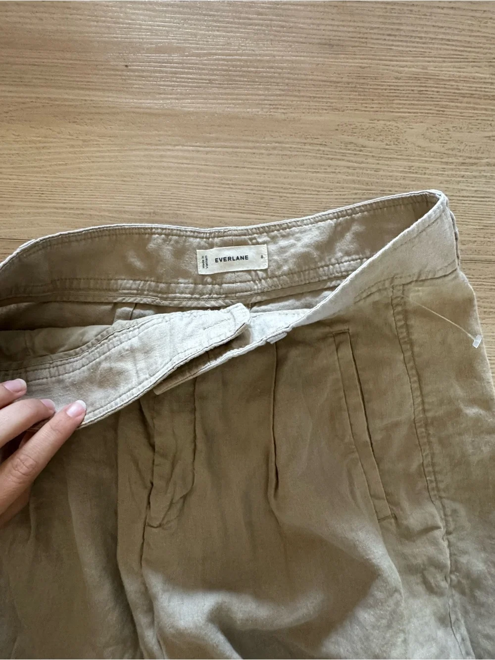 Everlane the WayHigh Drape Linen Pants Size 8