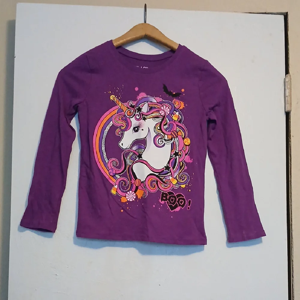 The Children's Place Halloween Unicorn Girls Long Sleeve Shirt M
