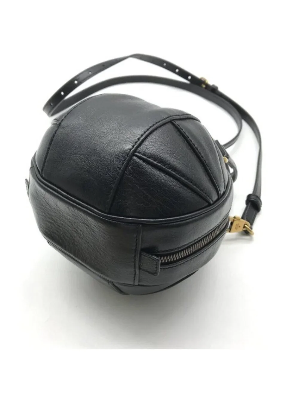 Gucci Basketball Shape Mini 2-Way Bag Leather Black Bag