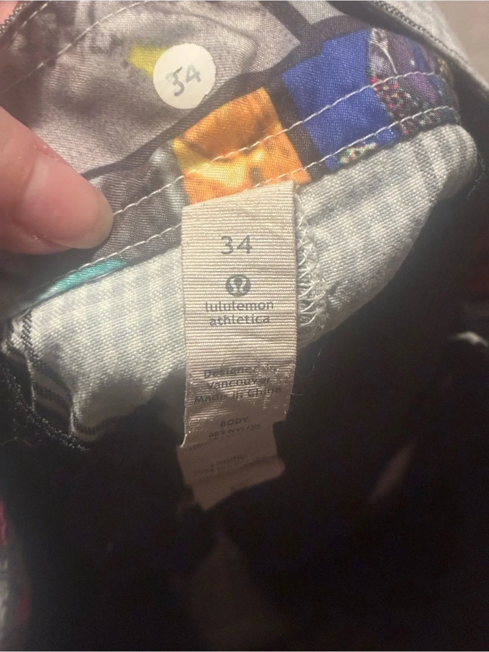 lululemon athletica Blue and White Striped Seersucker Shorts