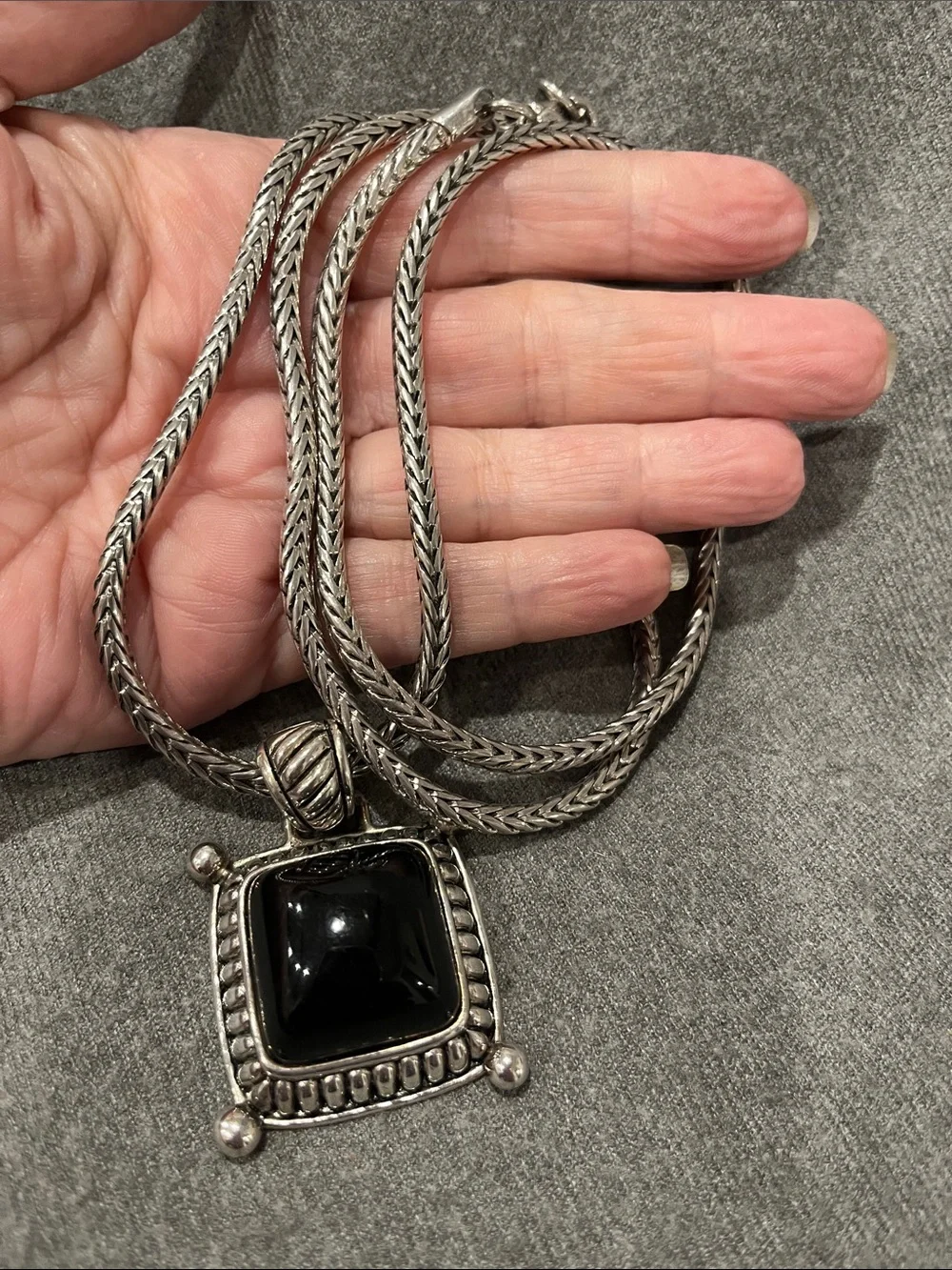 Premier Designs Faux Black Onyx Necklace
