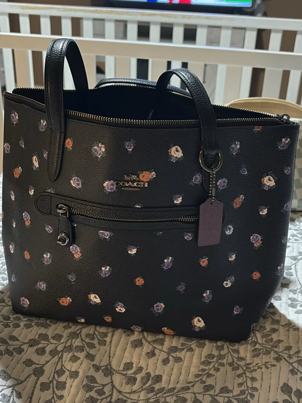 Coach black tote