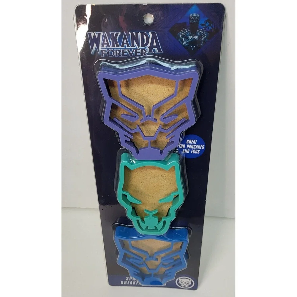Marvel Wakanda Forever 3Pk‎ Silicone Great for Pancakes & Eggs Breakfast Molds